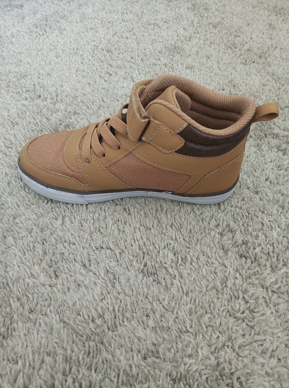 Toddler Boy High-Top Casual Sneakers - Tan Size 13.